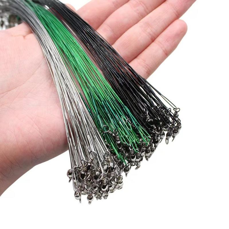 Fishing Rod Holder - 20Pcs Anti Bite Steel Fishing Line