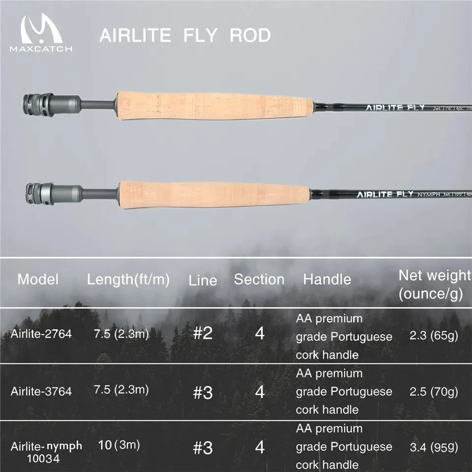 MAXIMUMCATCH 7.5-10ft 2/3WT Ai - đánh giá và giá Fishing Rod Ice